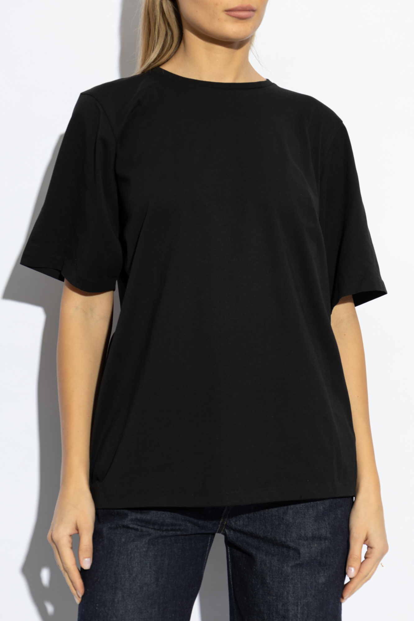 Tシャツ・カットソー Toteme T-shirts Black Toteme Twisted Cotton Jersey T-Shirt | Saks Fifth Avenue
